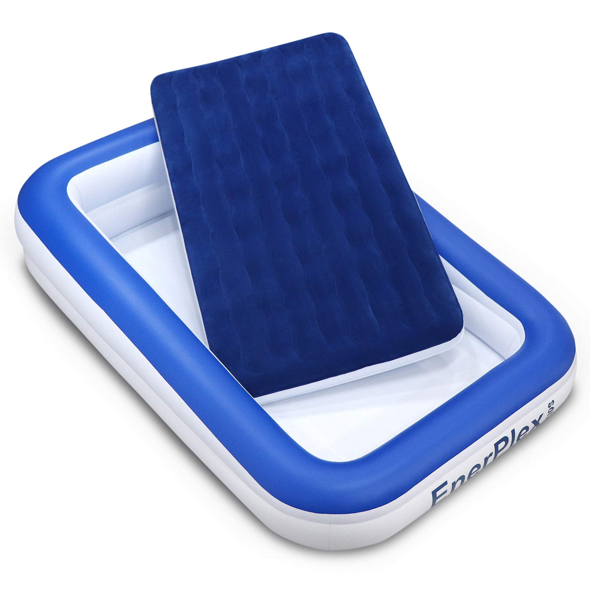 Kids Inflatable Travel Bed with High Speed Pump, Blue F1366