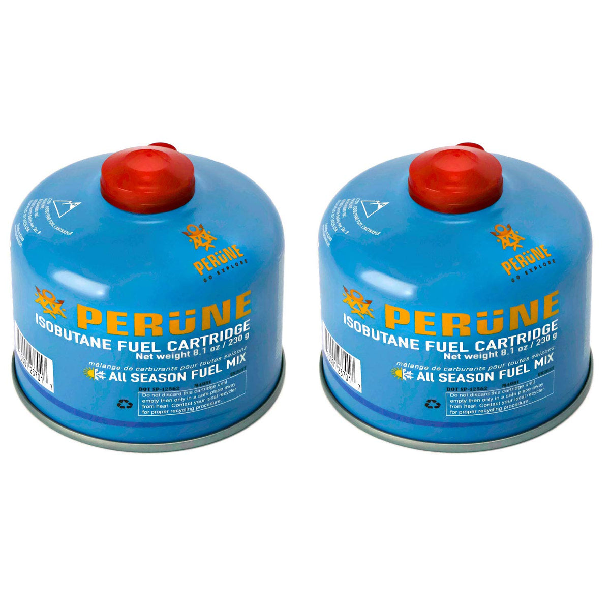 Iso-Butane Camping Fuel Gas Canister 230gram 2 Pack F4905