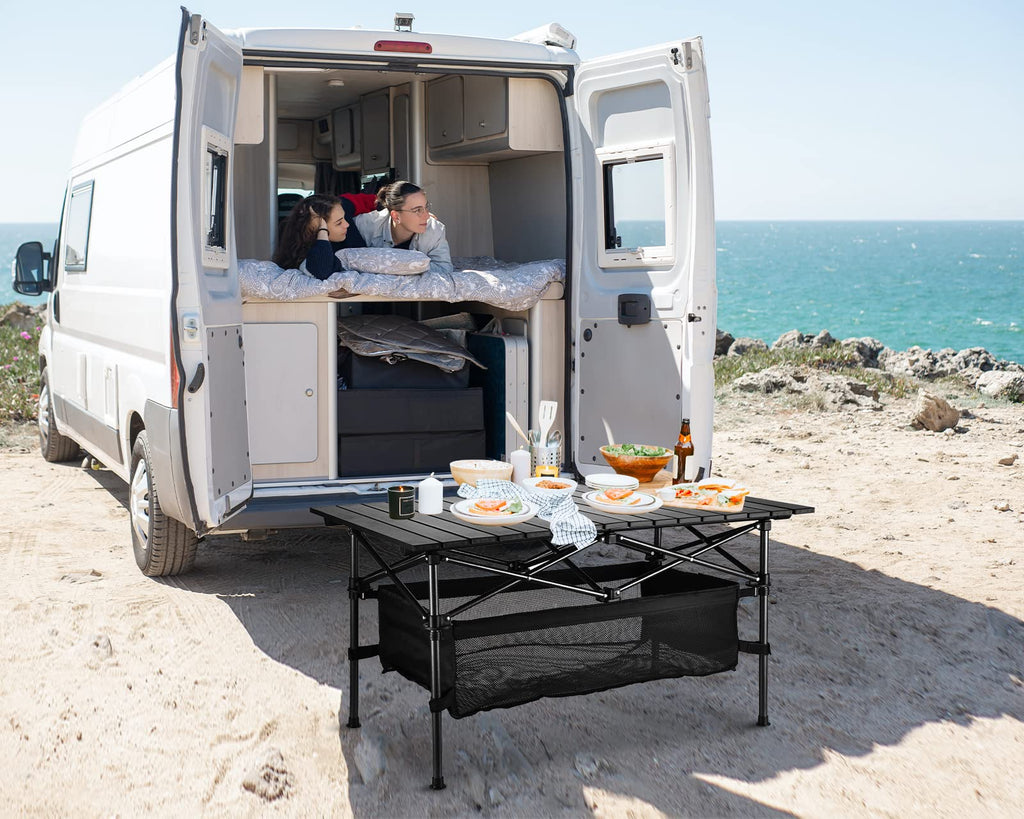 Lightweight Aluminum Folding Camping Table with Carrying Bag P2787
