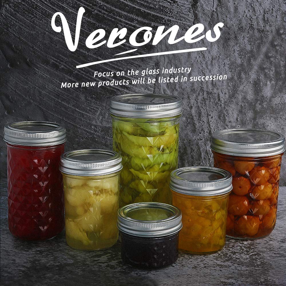 22 oz Wide Mouth Mason Jars with Lids and Bands I300851