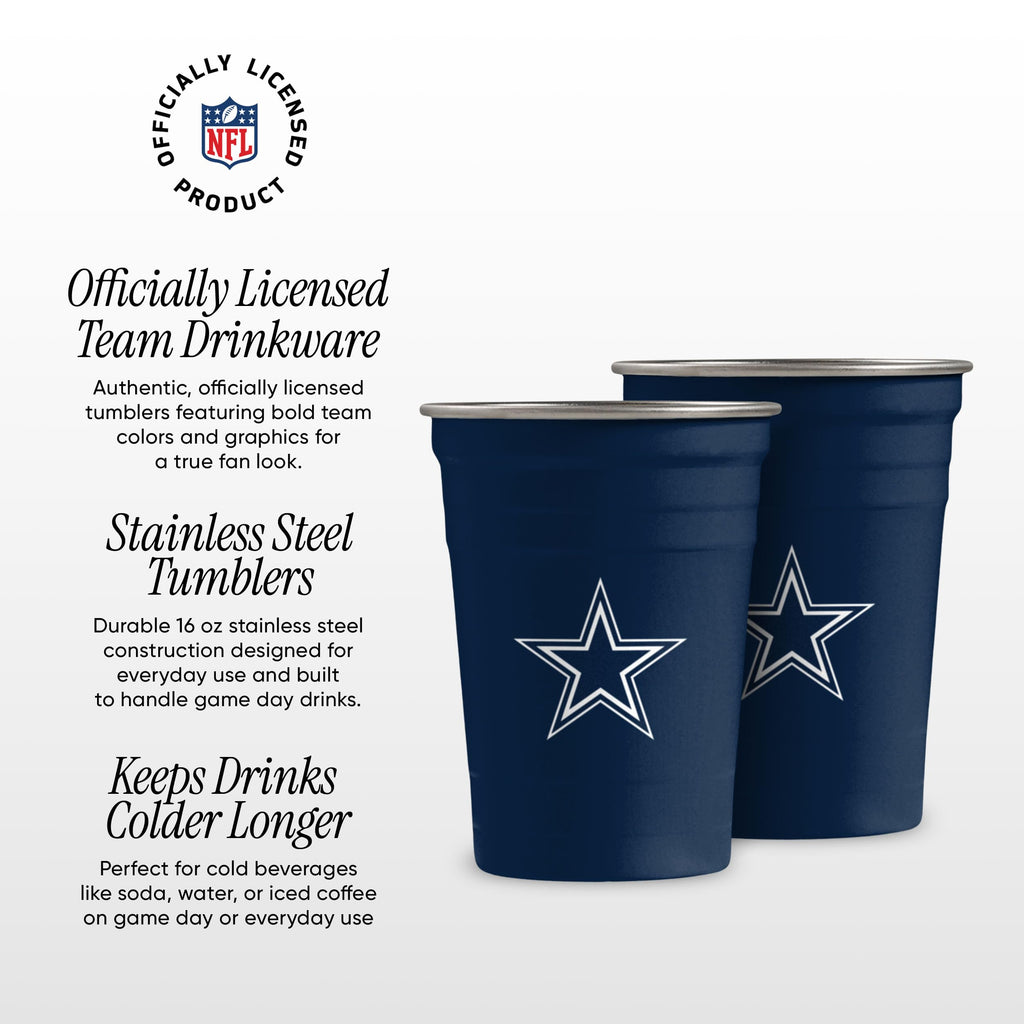 2 Pack Reusable Stainless Steel 16 oz Tumbler Cup U477