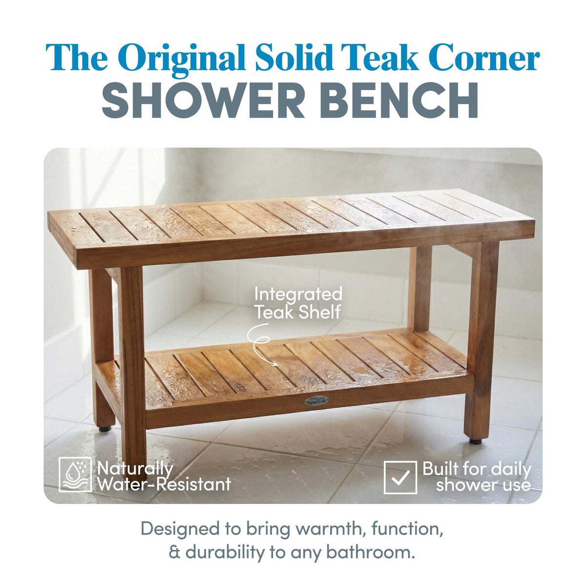 Teak Shower Bench D774939