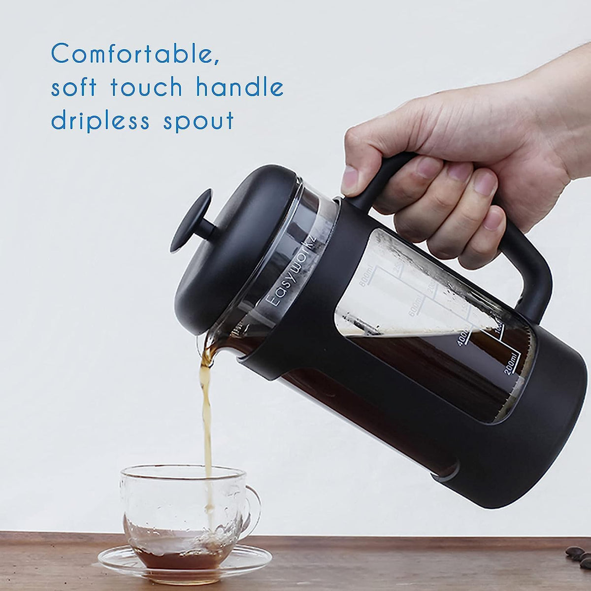 12 oz French Press Coffee Tea Maker with Measuring Coffee Spoon Q401