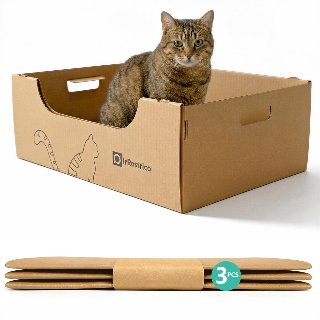 3-Pack Jumbo Disposable Cardboard Cat Litter Box C711629
