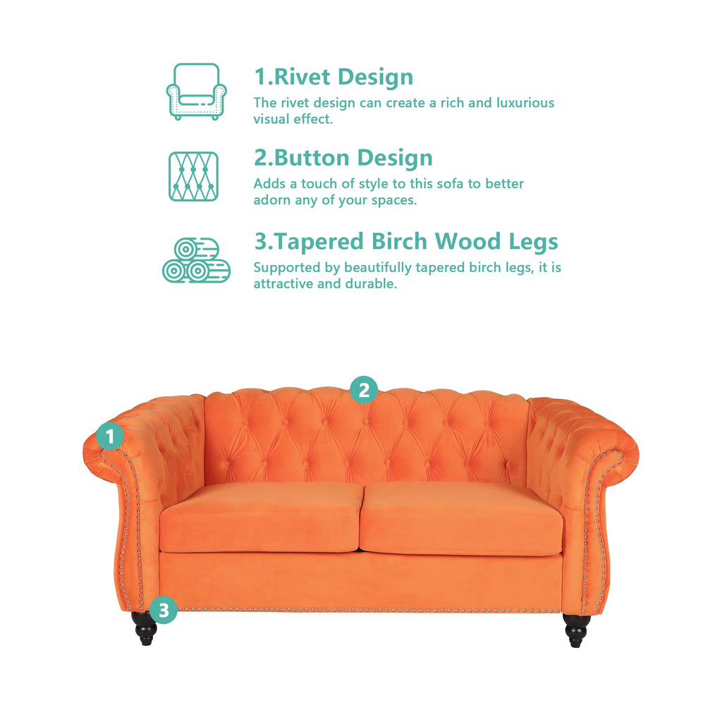 Tufted Velvet 2 Seater Sofa F585498