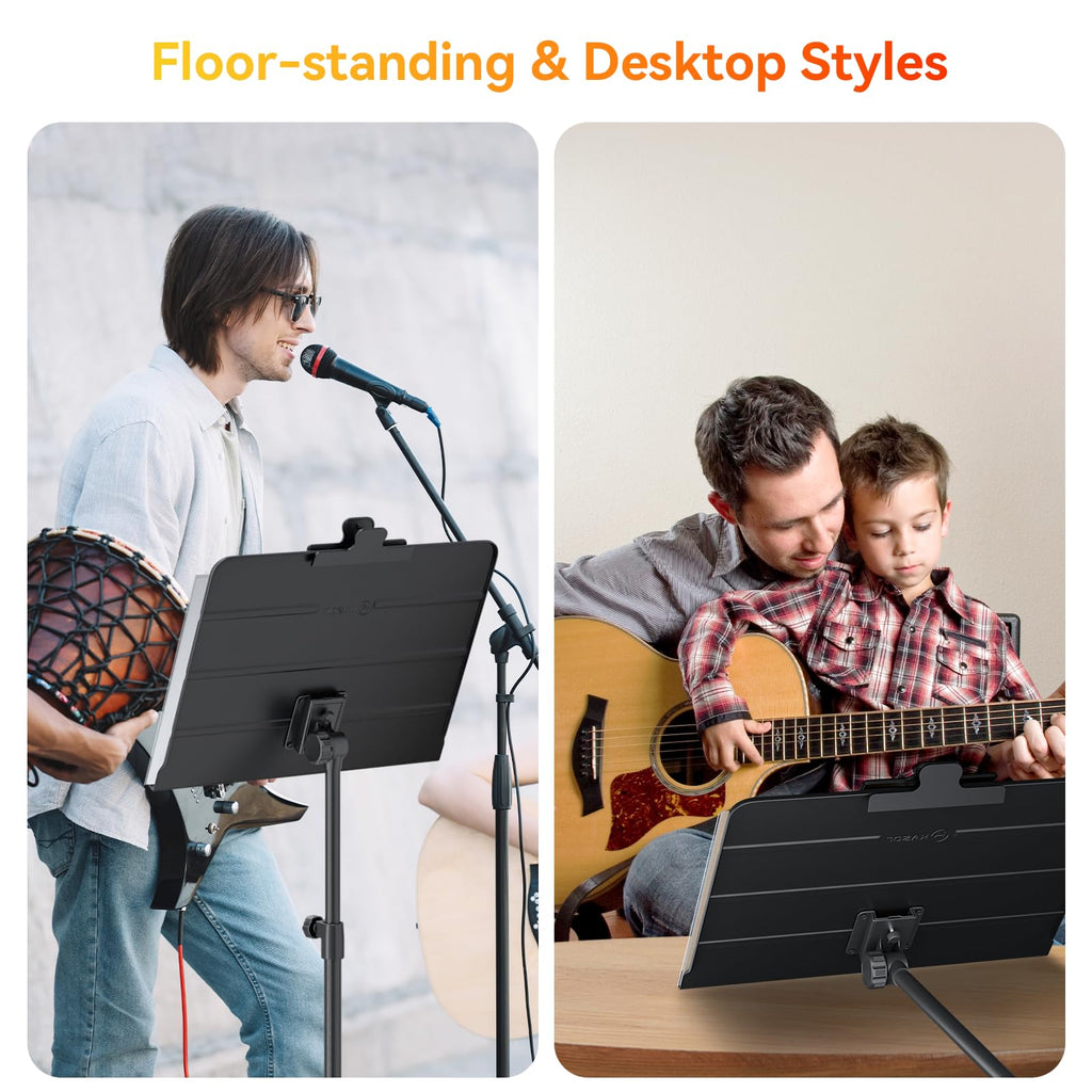 Folding Sheet Music Stand & Desktop Book Stand with Carrying Bag A390