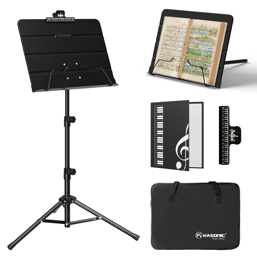 Folding Sheet Music Stand & Desktop Book Stand with Carrying Bag A390