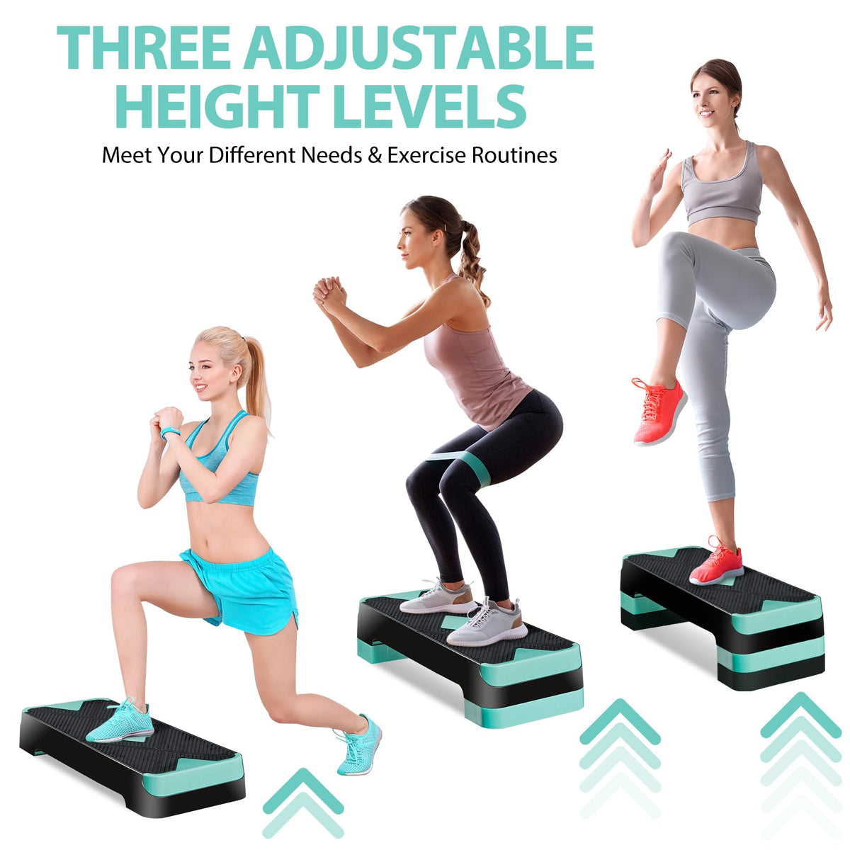 26.5 Inch Adjustable Aerobic Exercise Step Platform M877