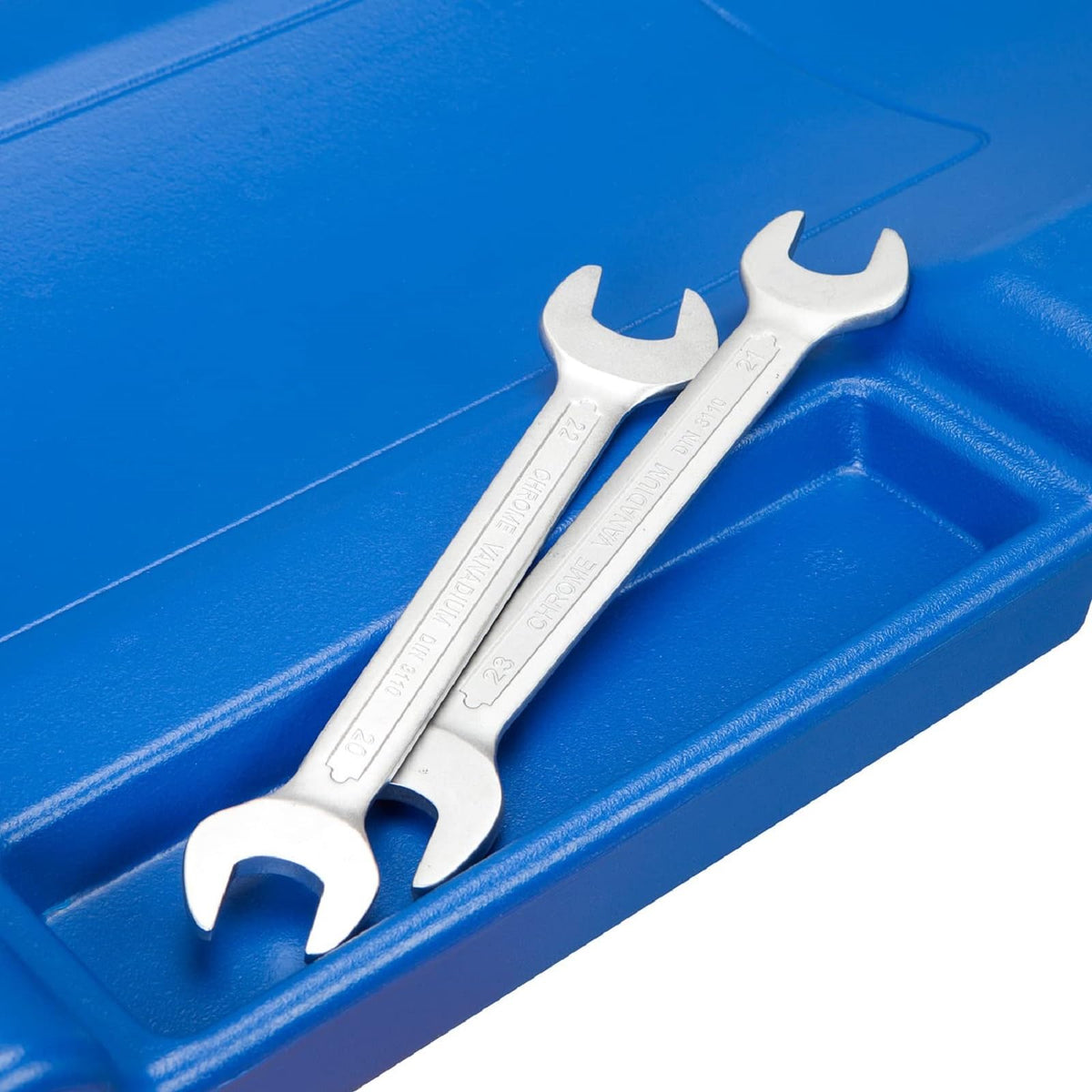 Blue Plastic Rolling Garage Creeper with Padded Headrest and 6 Casters M997