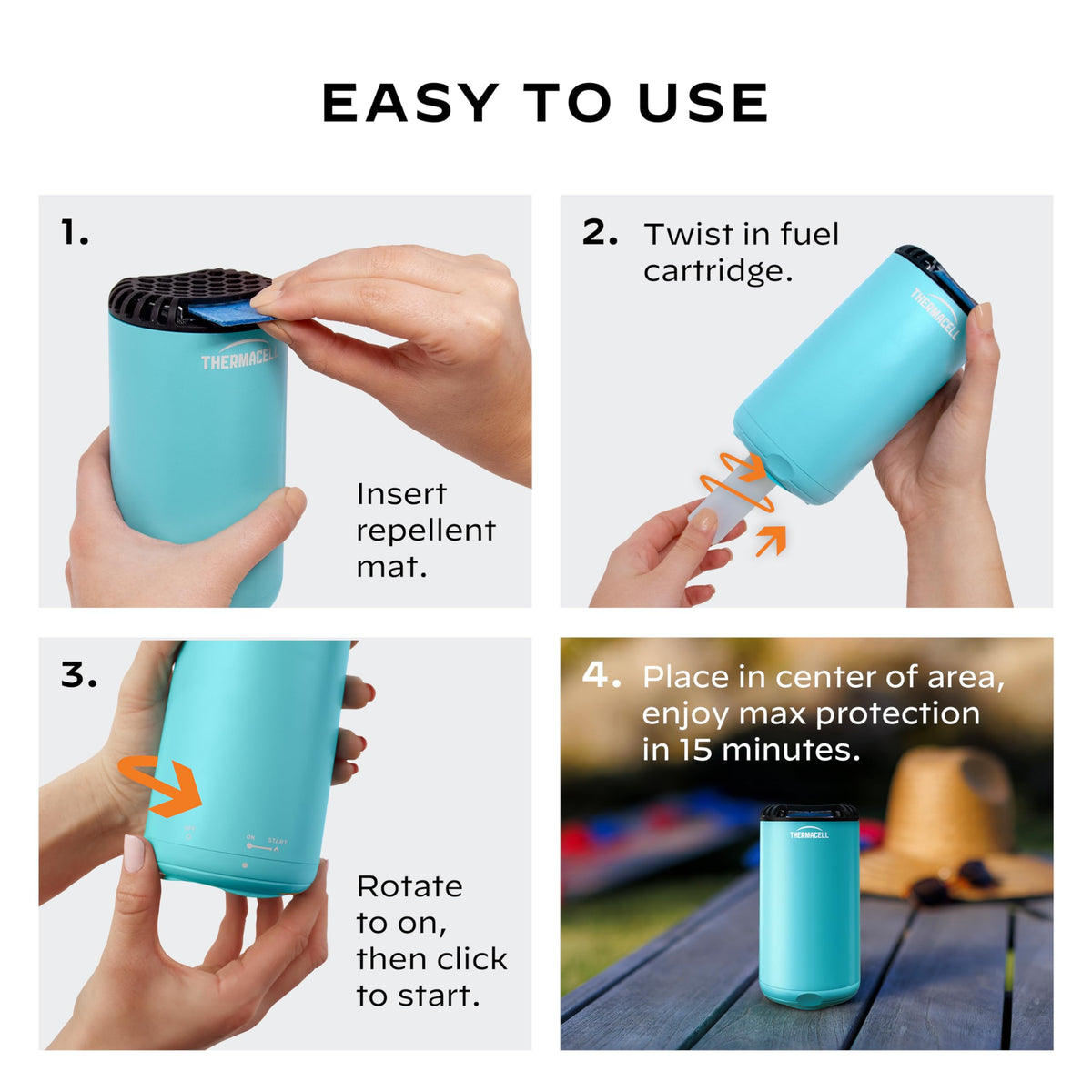Mosquito Repeller with 24-Hour Refill & 6 Repellent Mats F69003