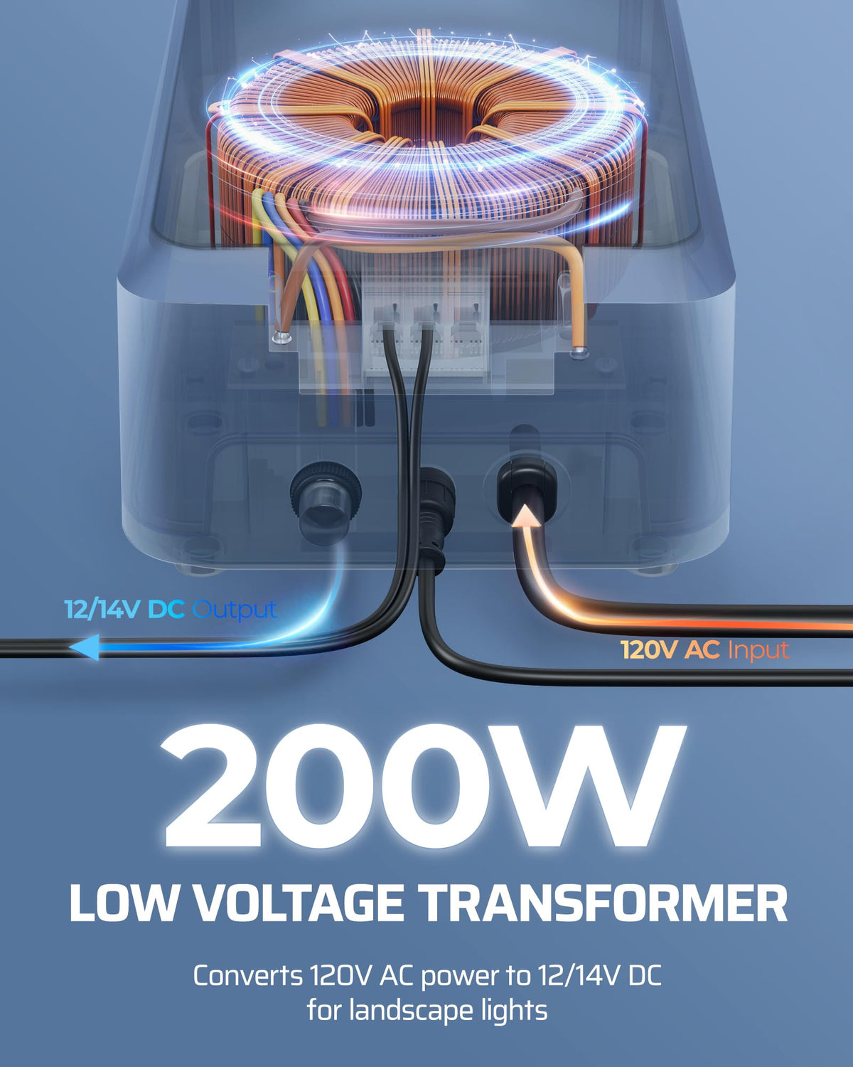 200W Low Voltage Landscape Transformer Y788111