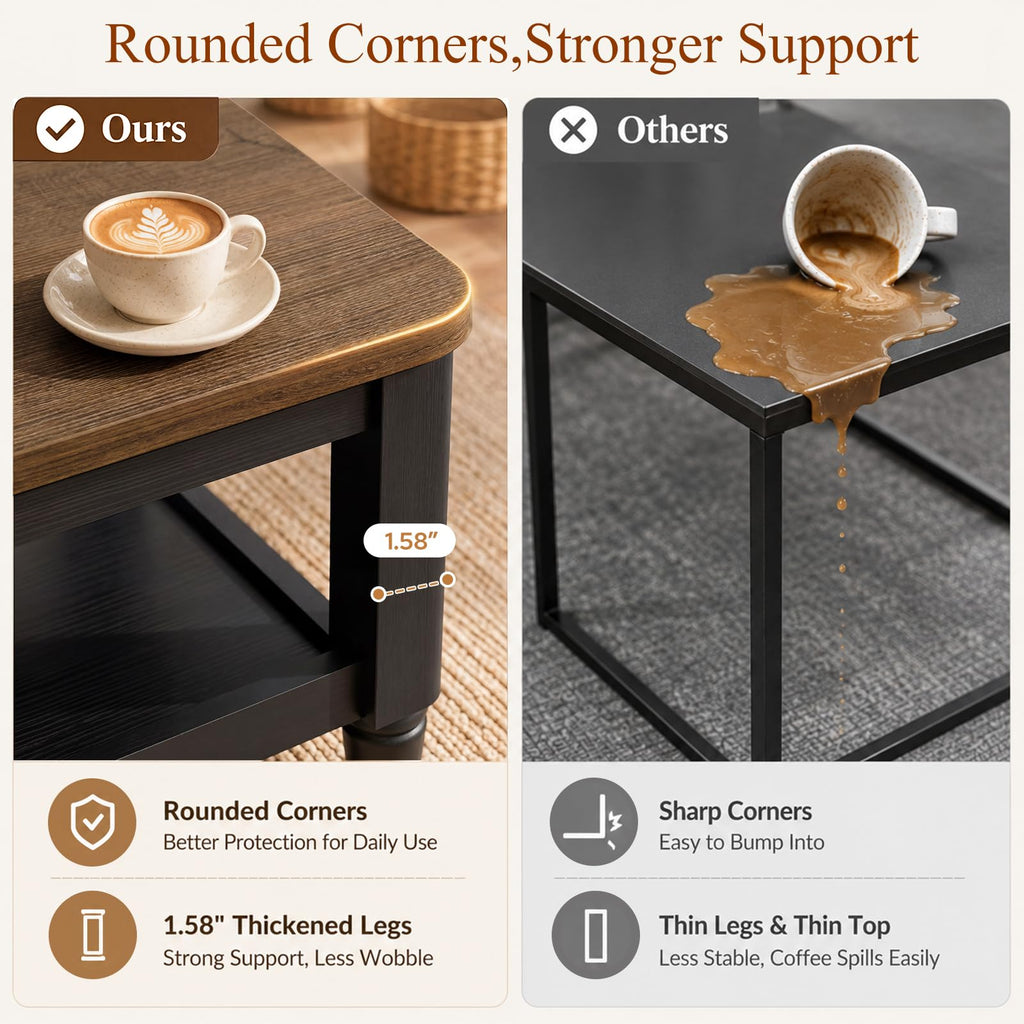 40" Black Coffee Table B968