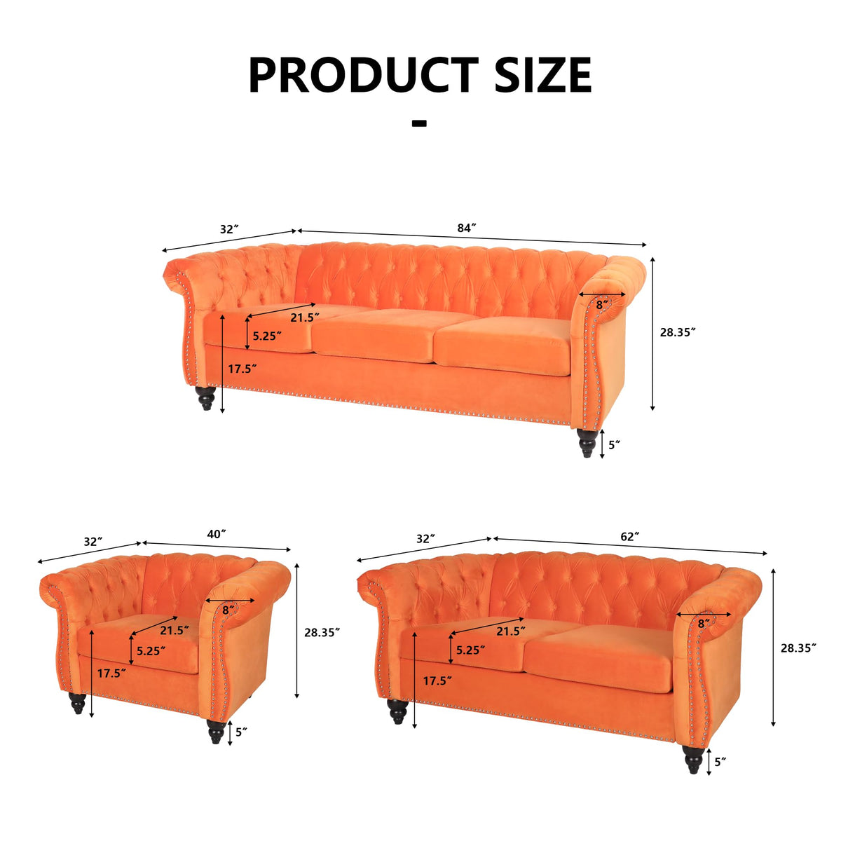 Tufted Velvet 2 Seater Sofa F585498