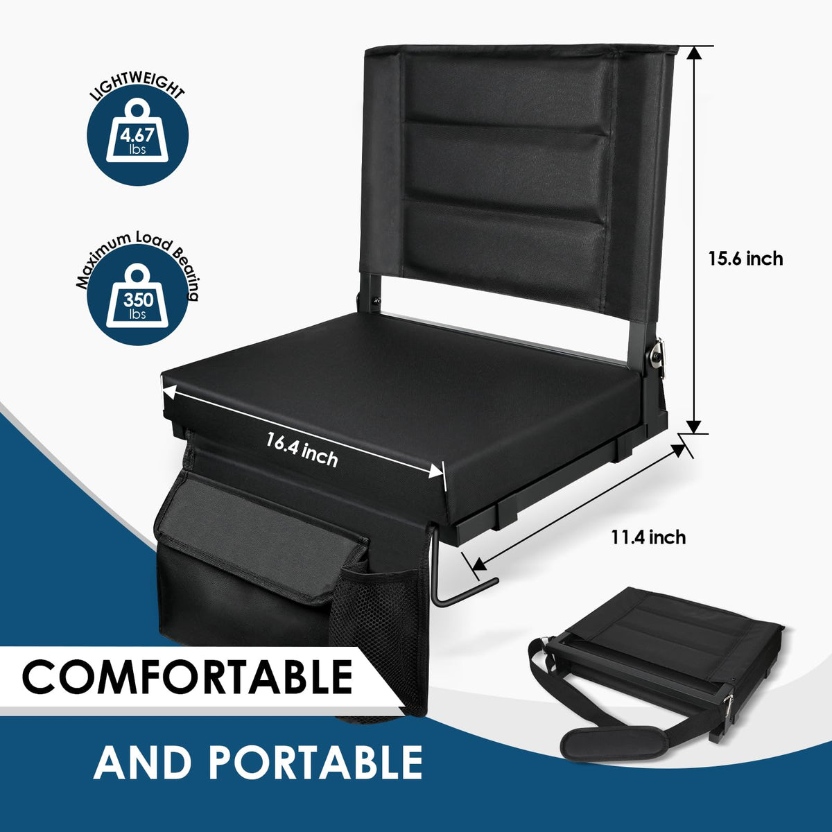 Portable Folding Bleacher Chair 2 Pack M84884