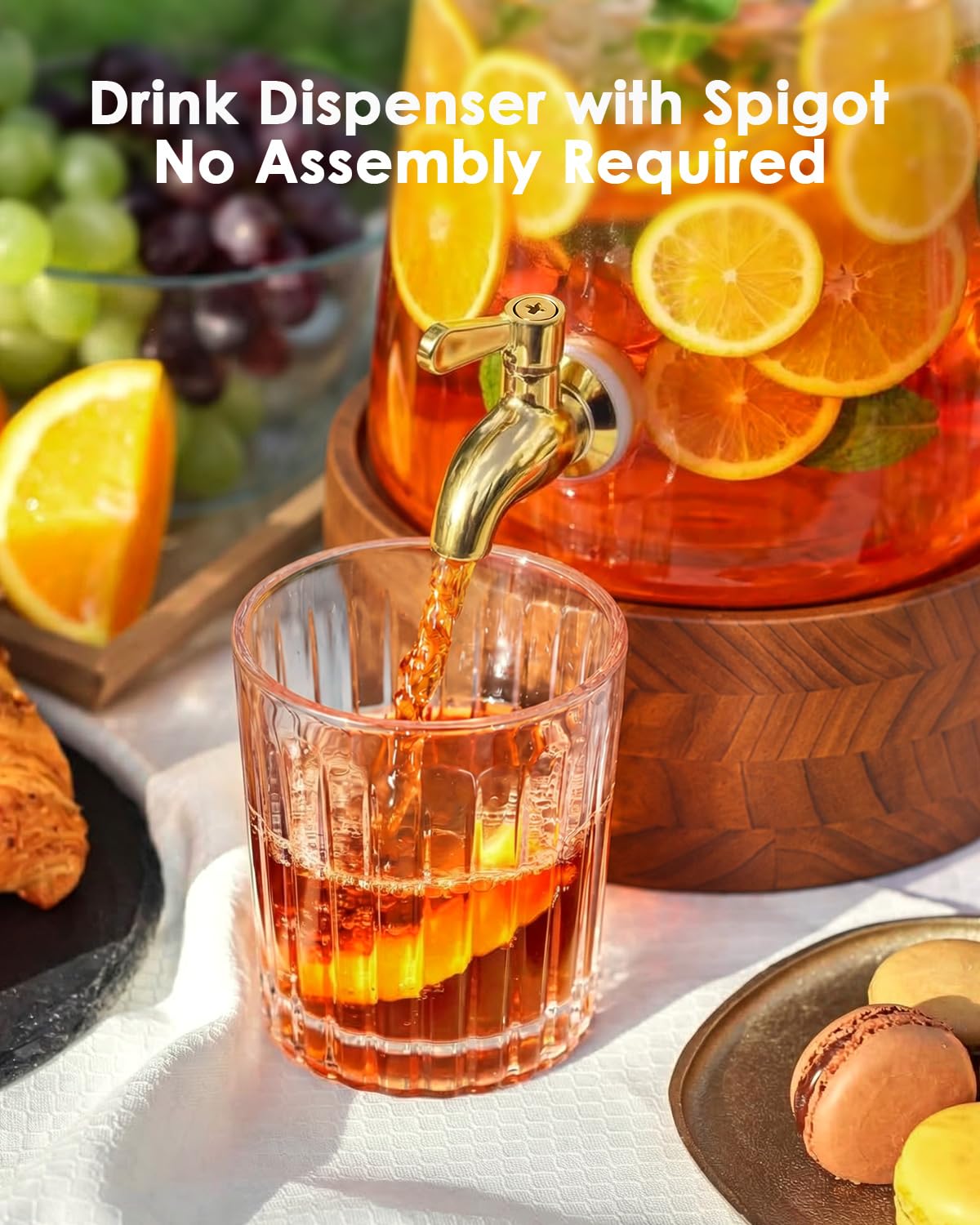 2 Gallon Glass Drink Dispenser with Spigot B820977