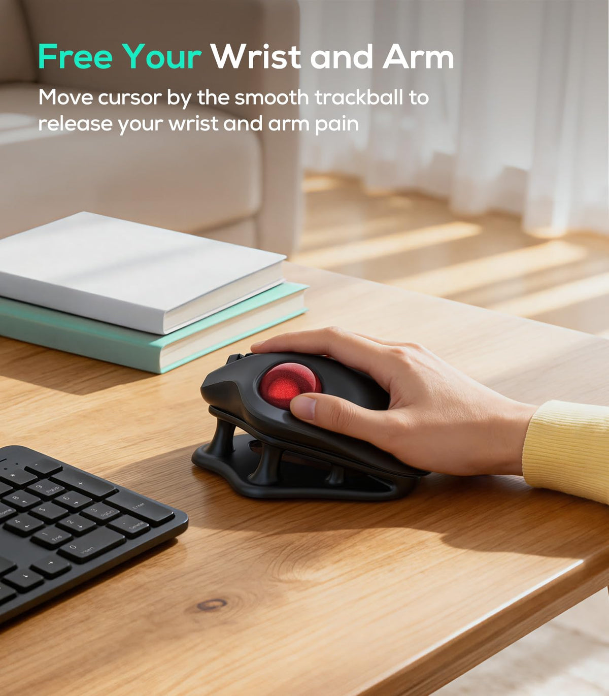 Wireless Ergonomic Trackball Mouse B14393