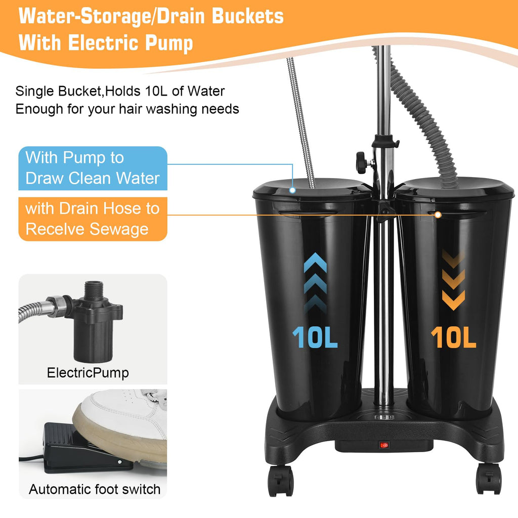Portable Shampoo Bowl with Electric Pump C26009