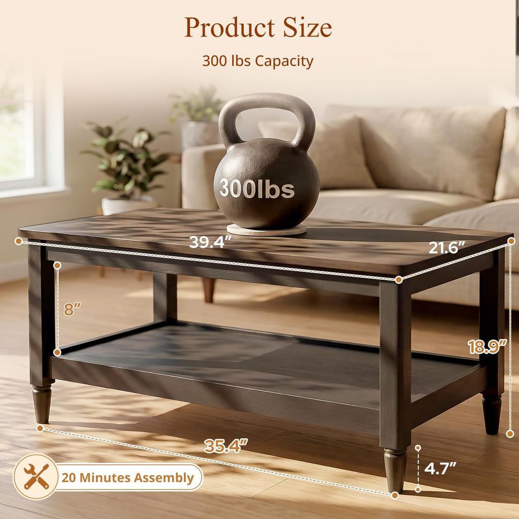 40" Black Coffee Table B968