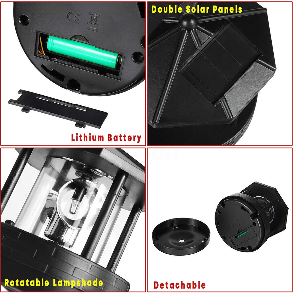 Solar Lighthouse Light with Rotating Beacon T216