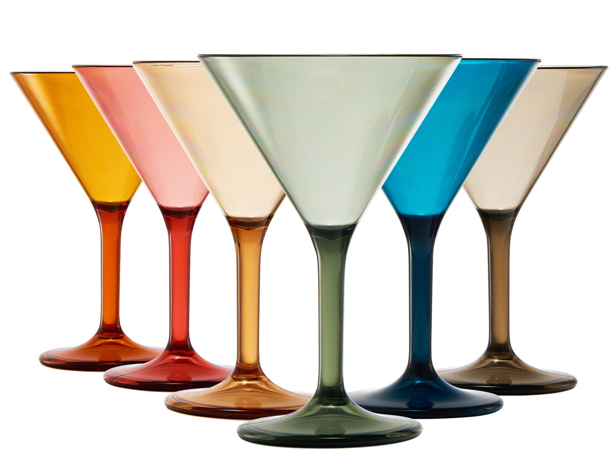 Set of 6 Shatterproof Acrylic Tritan Glasses B3181