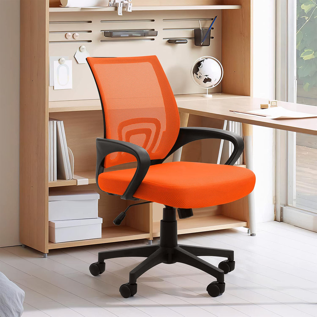 Orange Mesh Ergonomic Office Chair Q84048