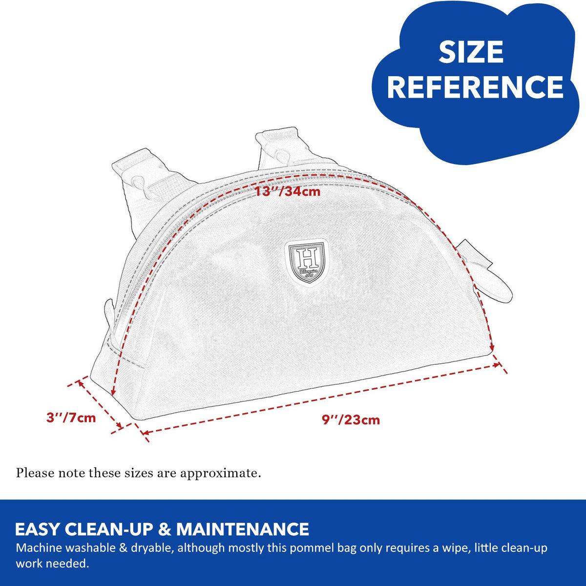Saddle Pommel Pocket with Waterproof Fabric Pouch S528
