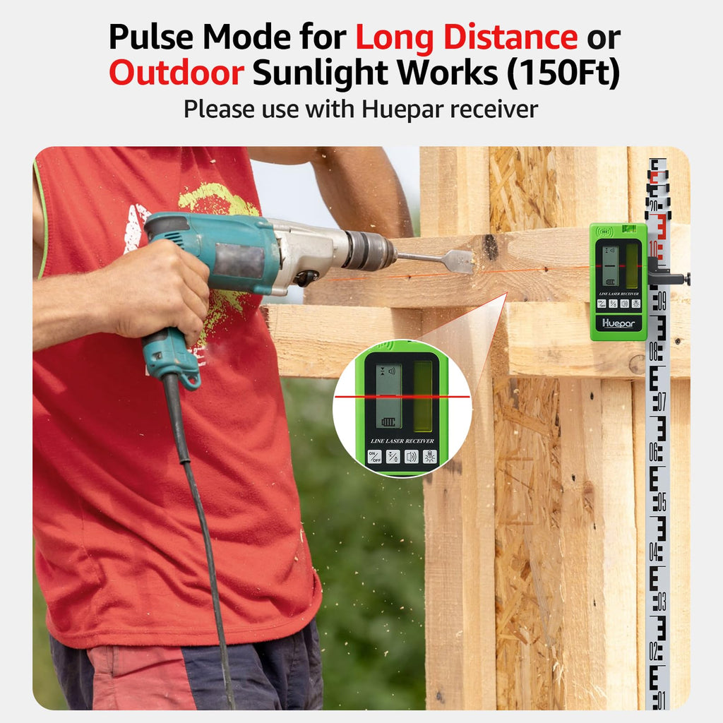 150Ft Red Self Leveling Laser Level with Tripod D3511