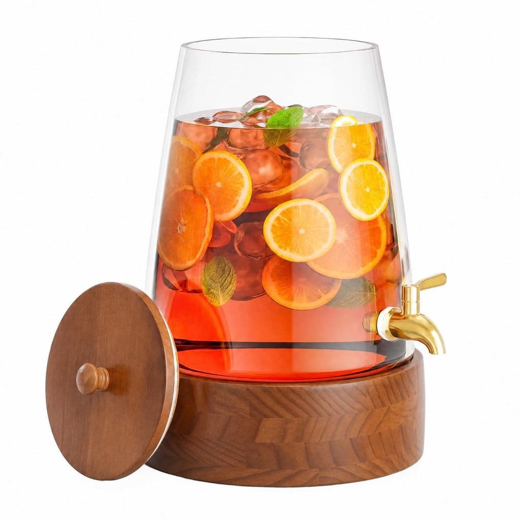 2 Gallon Glass Drink Dispenser with Spigot B820977