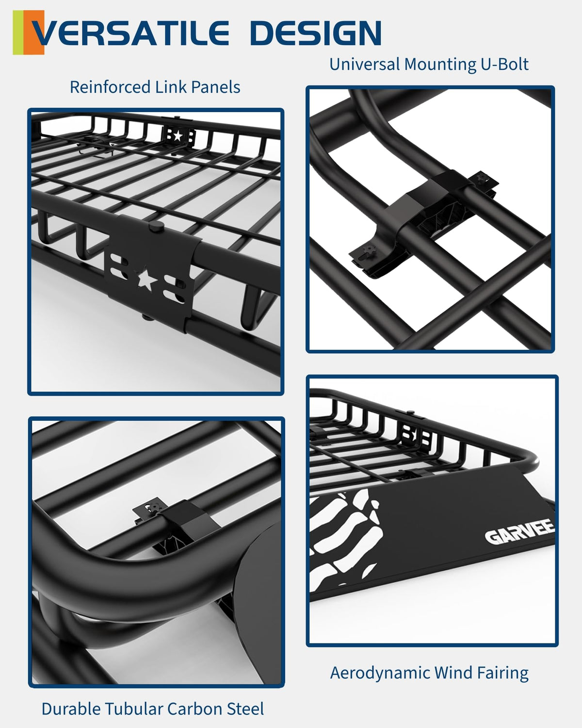 46" x 36" 200 Lbs Capacity Roof Rack Cargo Carrier Basket H571