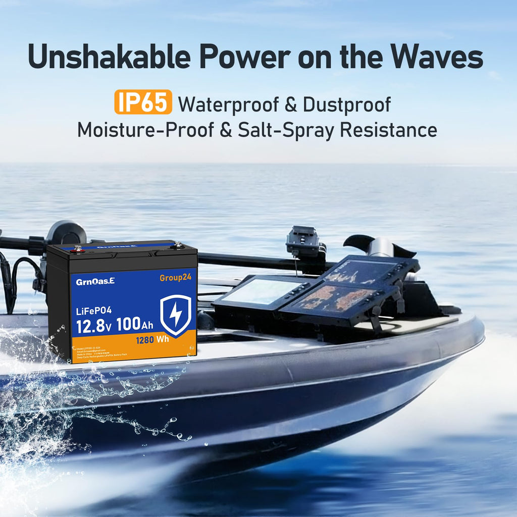 12V 100Ah LiFePO4 Deep Cycle Battery with 100A BMS B3216