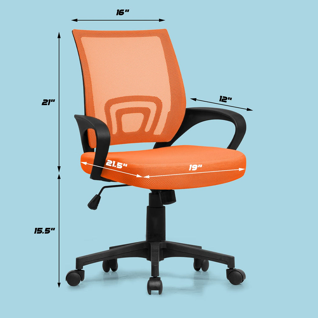 Orange Mesh Ergonomic Office Chair Q84048