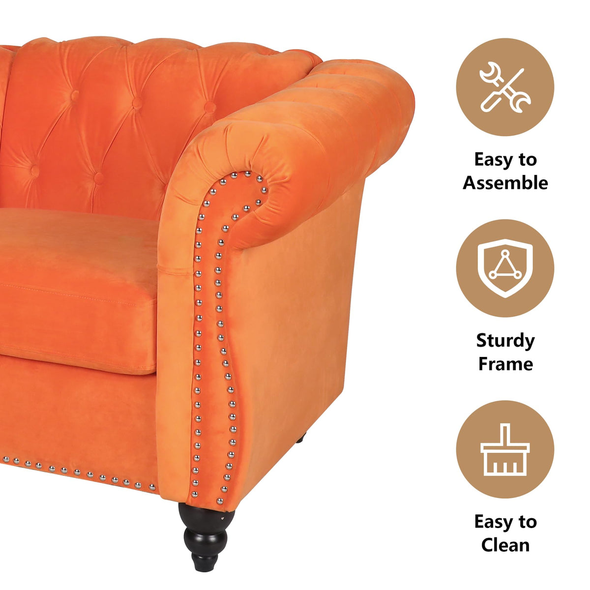Tufted Velvet 2 Seater Sofa F585498