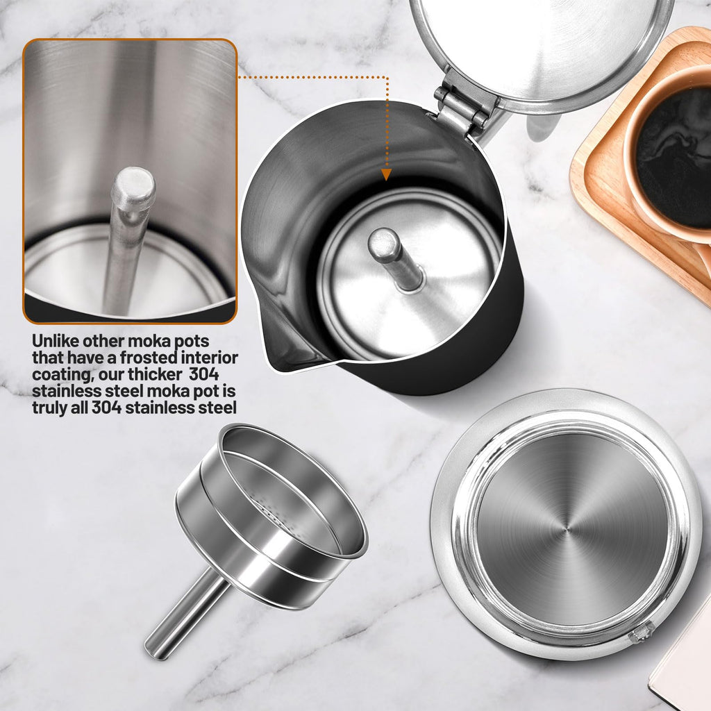12 Cup Thickened 304 Stainless Steel Moka Pot W255
