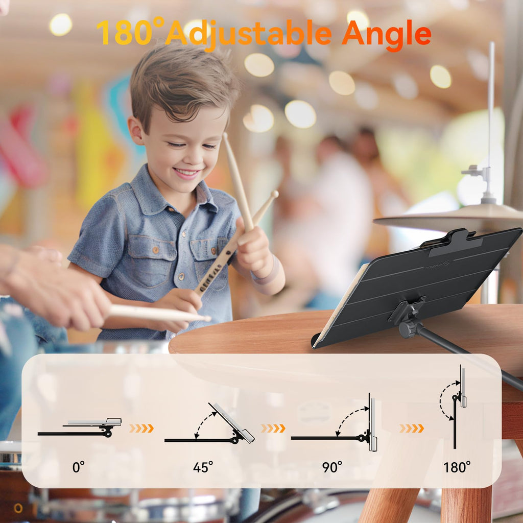 Folding Sheet Music Stand & Desktop Book Stand with Carrying Bag A390