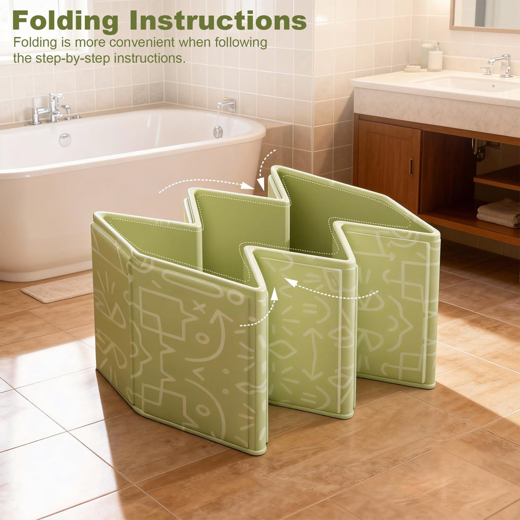 Foldable Dog Bathtub with Side Drain Plug K208