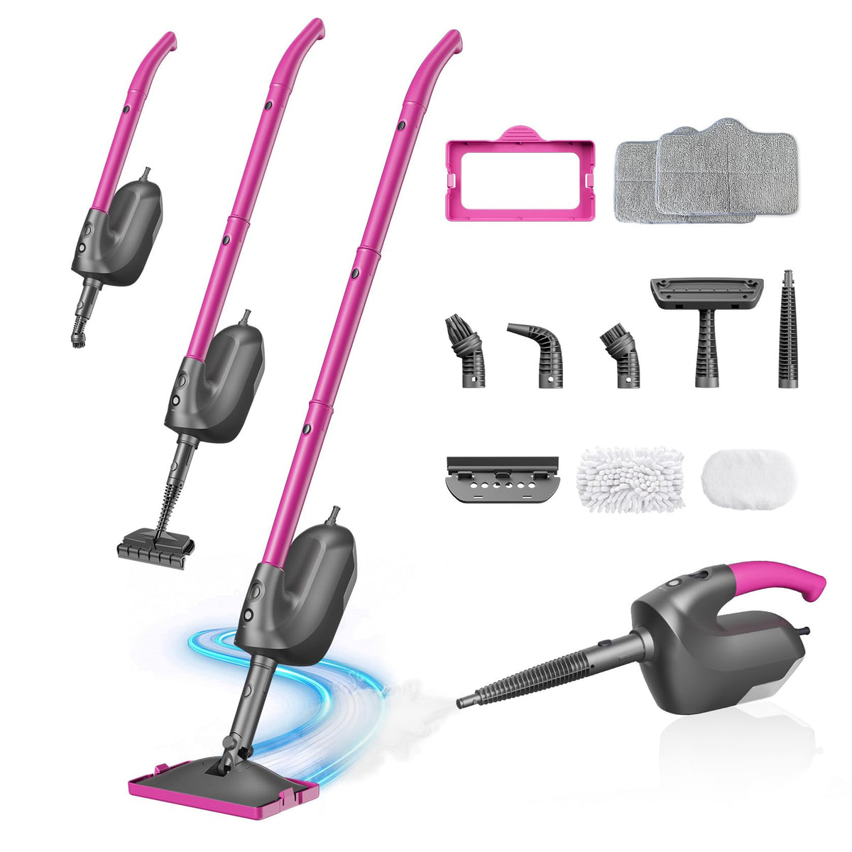 9-in-1 Detachable Handheld Steam Mop L9928