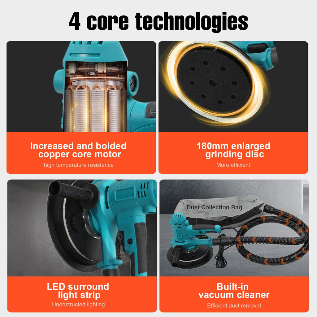 Variable Speed Handheld Electric Drywall Sander Q8392