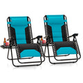 Aqua Padded Zero Gravity Chair Set of 2 Z732