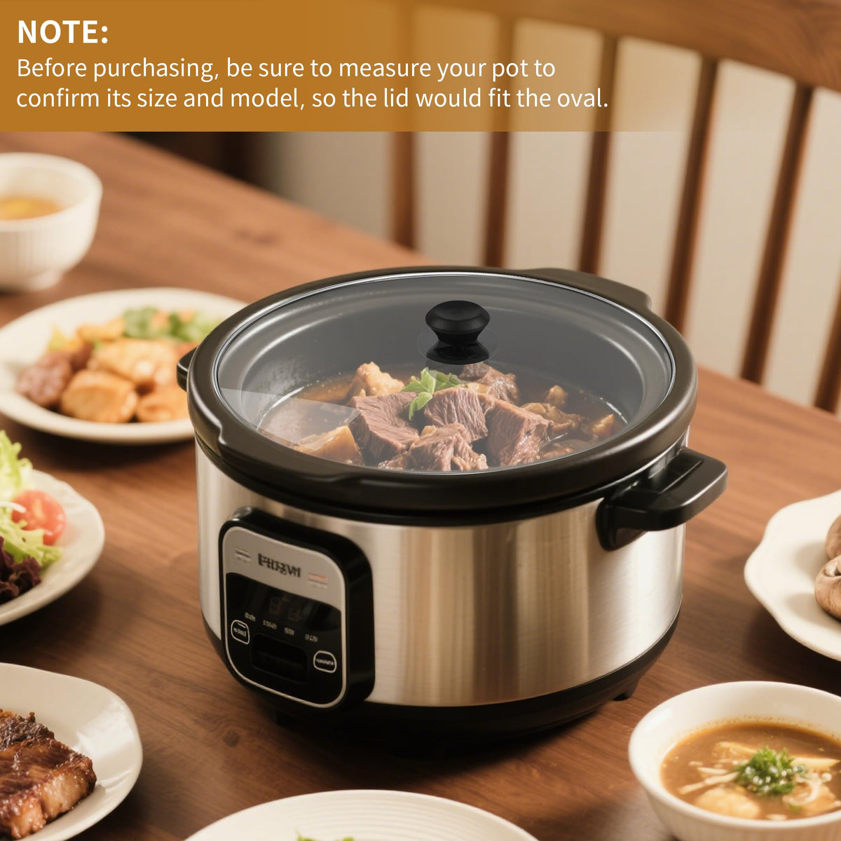 Oval Glass Lid 7 Quart Slow Cooker T153852