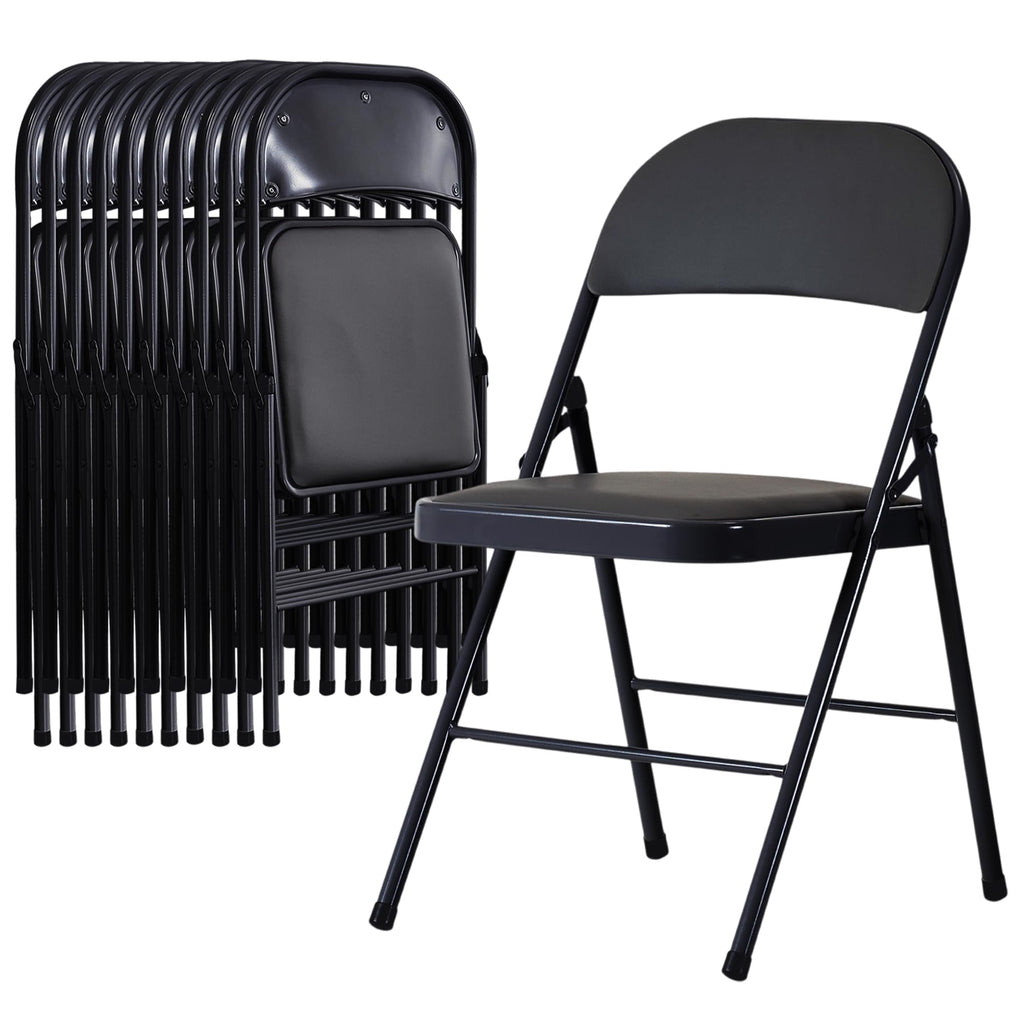 10 Pack Folding Chairs with Cushion D398146