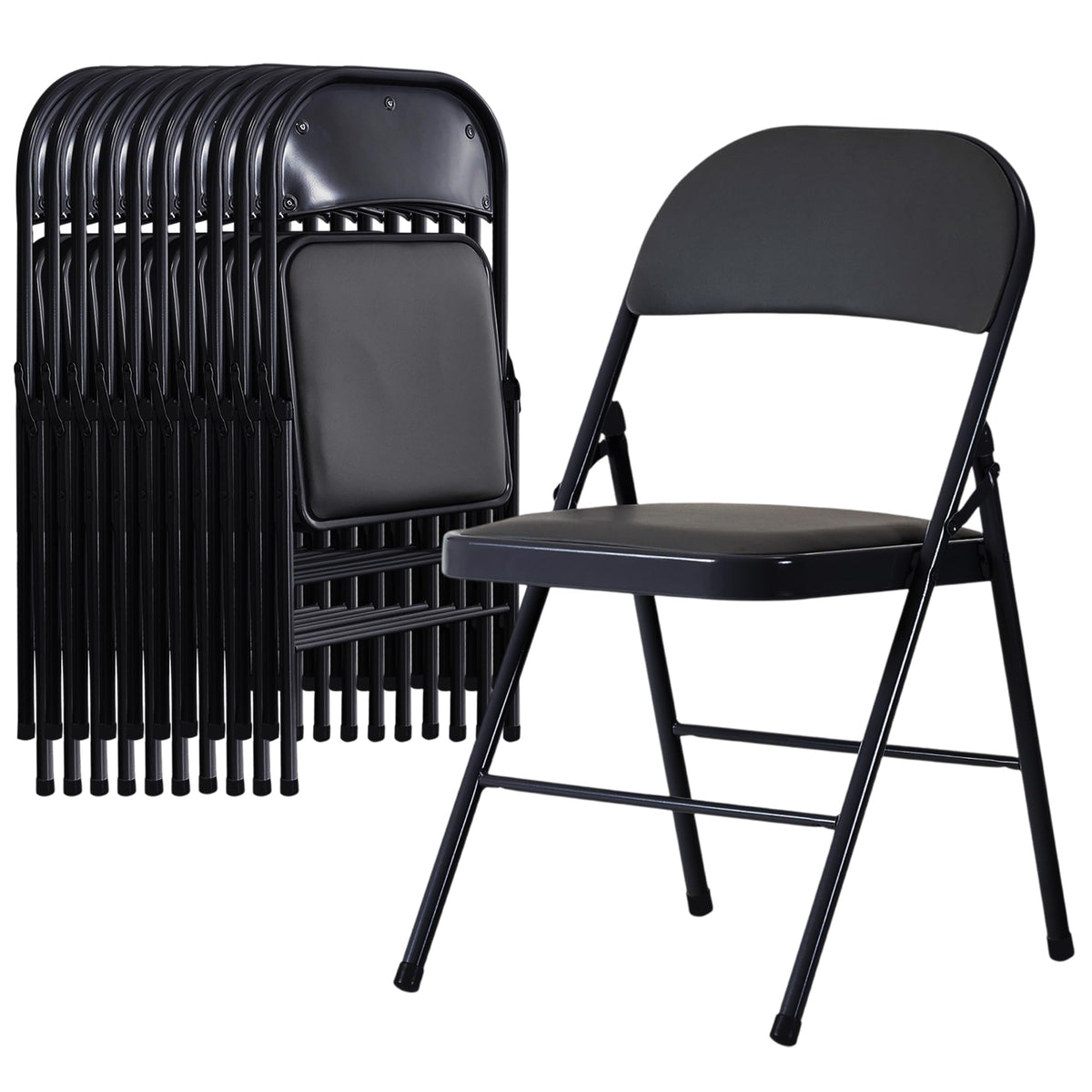 10 Pack Folding Chairs with Cushion D398146