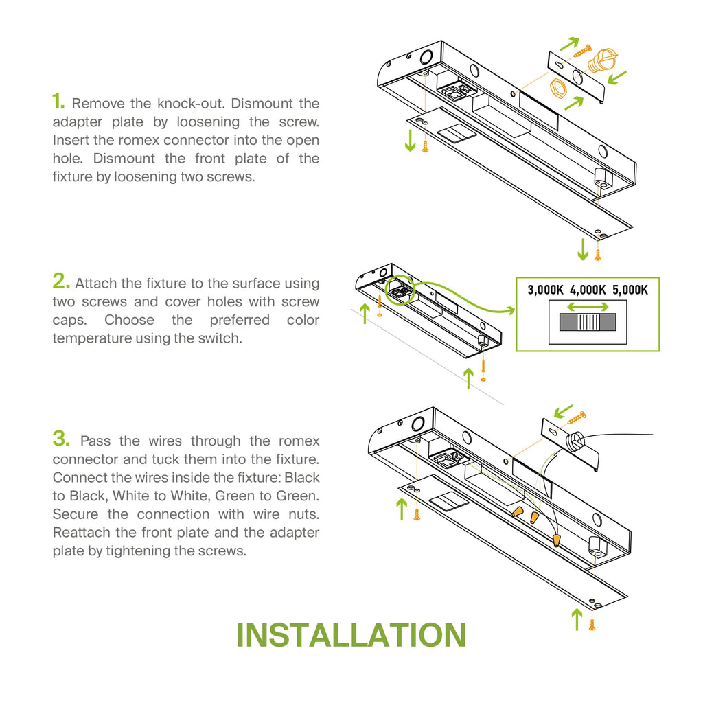 24 inch 12W Dimmable LED Under Cabinet Lighting 2 Pack D74610