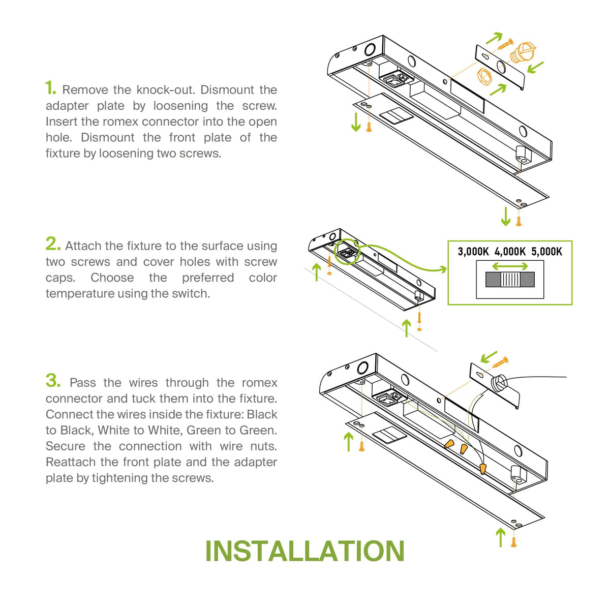 24 inch 12W Dimmable LED Under Cabinet Lighting 2 Pack D74610