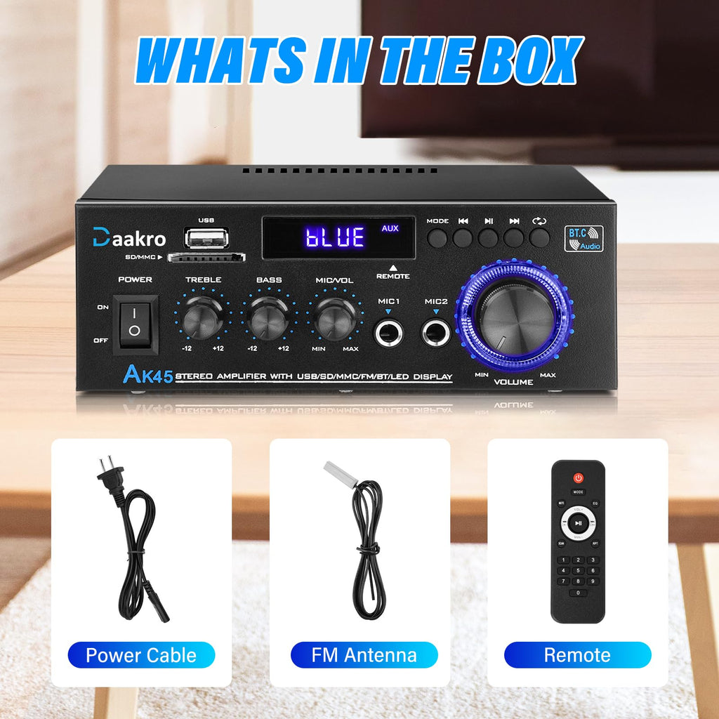 300W Bluetooth 5.1 Stereo Audio Amplifier Y178