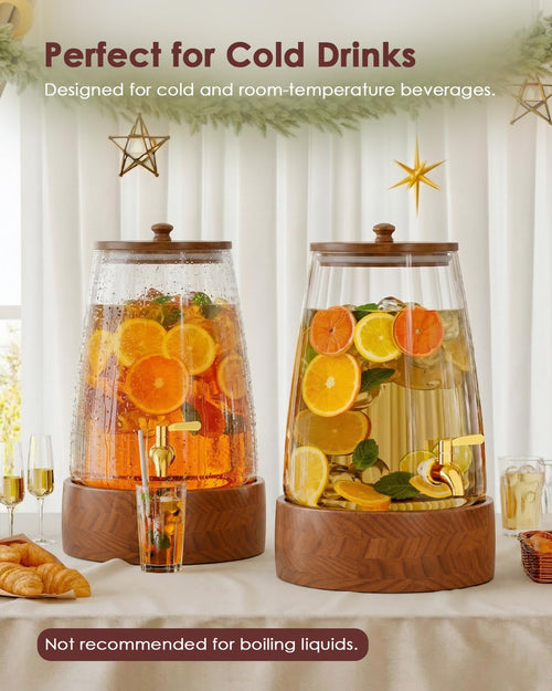 2 Gallon Glass Drink Dispenser with Spigot B820977