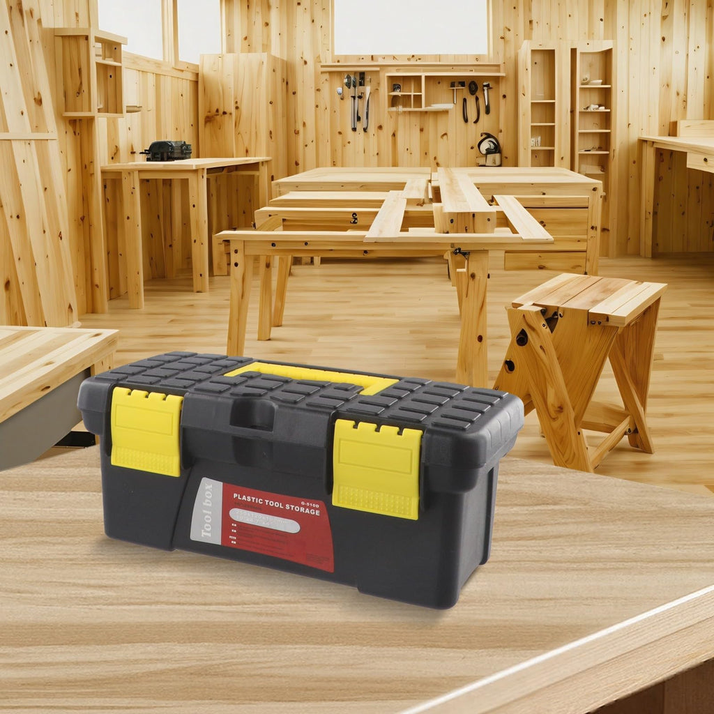 10 Inch Black Plastic Toolbox Storage Case I35944