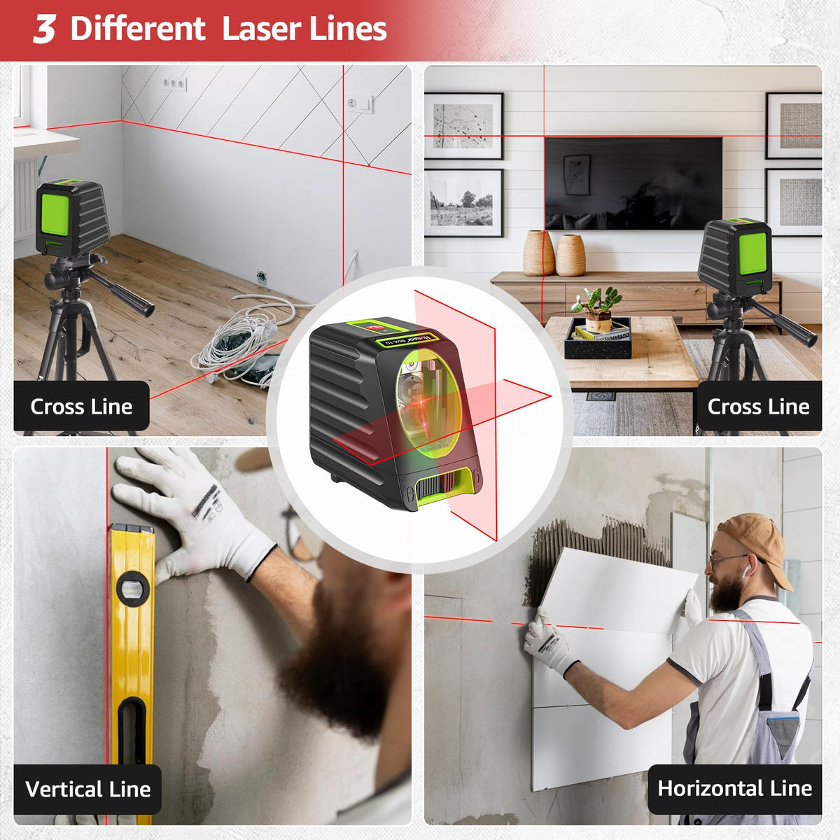 150Ft Red Self Leveling Laser Level with Tripod D3511