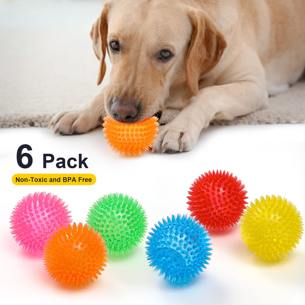 Squeaky Dog Toy Balls BPA Free Non-Toxic H731