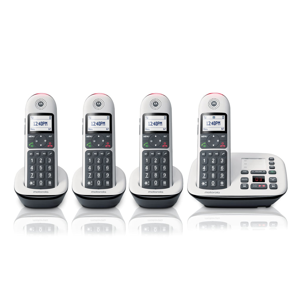 Digital Cordless Telephone with Answering Machine 4 Handsets DECT 6.0 L406
