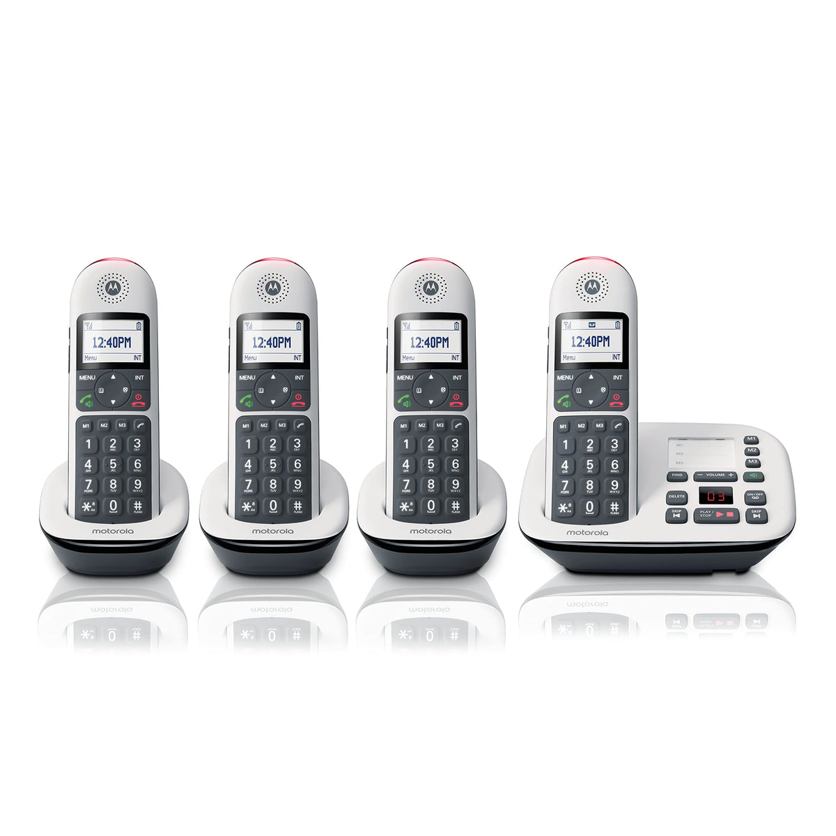 Digital Cordless Telephone with Answering Machine 4 Handsets DECT 6.0 L406